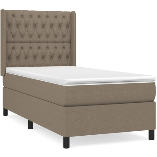 Maison Chic Box spring postelja - Vzmetna postelja z vzmetnico taupe 100x200 cm blago SL7507, (21886524) Cene