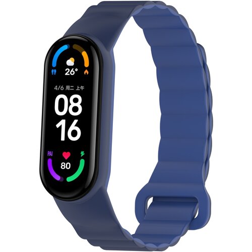 INF Silikonski magnetni pa&scaron;ček za Xiaomi Mi Band 3/4/5/6/7 Blue, (5000085921) Cene
