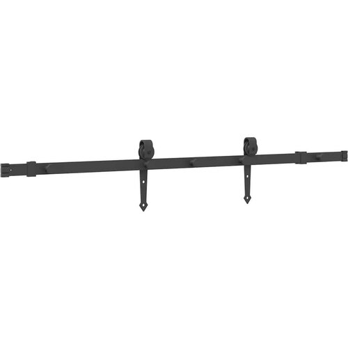 VidaXL Pribor za klizna vrata 152,5 cm čelični crni Slike