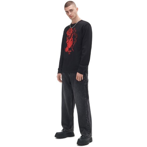 Cropp muška majica dugih rukava - Crna  4821W-99X Cijene