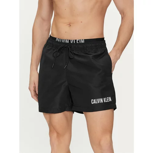 Calvin Klein Swimwear Kopalne hlače KM0KM00992 Črna Regular Fit