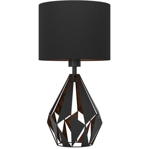 Eglo Carlton 5 stolna lampa E27, 51 cm, crna/bakrena, 43077 Slike