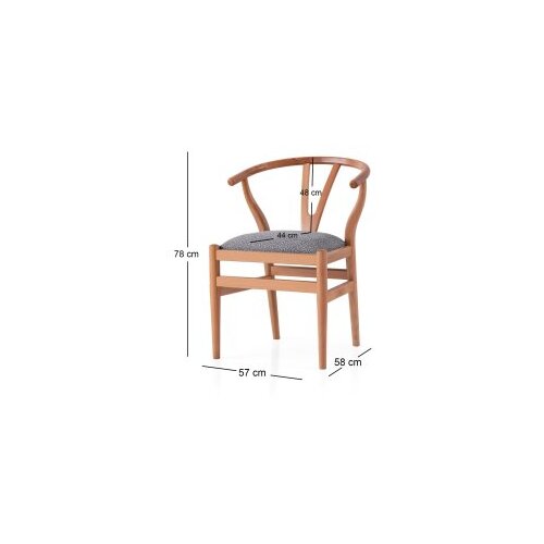 Hanah home Trpezarijska stolica Magma 4402, 57x78x58 cm, Tamno siva Slike