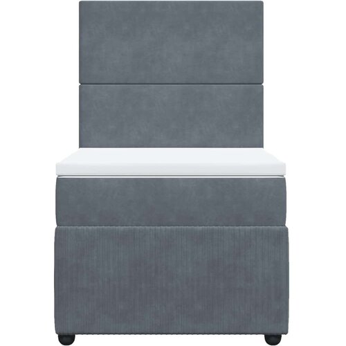 VidaXL Box spring krevet s madracem tamnosivi 90x200 cm bar&amp;scaron;unasti Slike