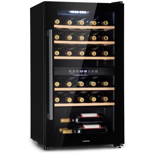 Klarstein Barossa 29 Duo, vinoteka, 29 steklenic, 80 litrov, 2 coni, upravljanje z gumbom Cene