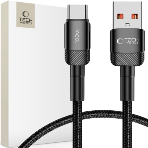 TECH-PROTECT ULTRABOOST EVO TYPE-C KABEL 100W 5A 50CM ČRN, (21980688) Cene