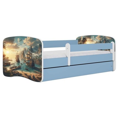 HAPPYKIDS Dječji krevet Dreamy brod 180x80 sa madracem s ladicom Plava Cene