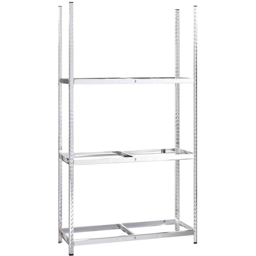  Stalci za gume s 3 razine 2 kom srebrni 110x40x200 cm čelični Slike