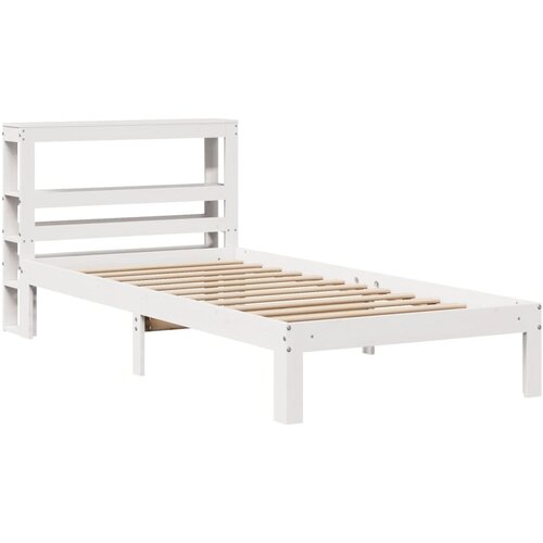 vidaXL Okvir kreveta s uzglavljem bijeli 75x190 cm od borovine Cene