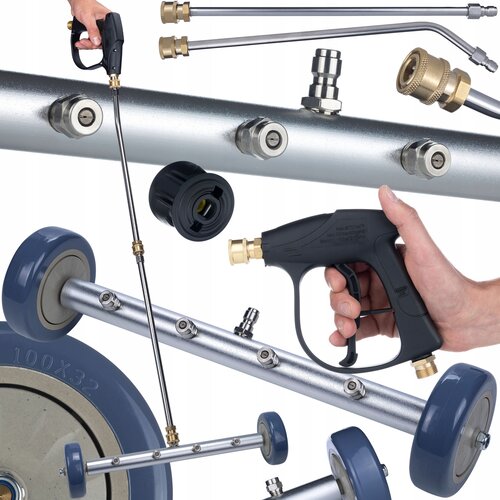 Rosfix Set AutoClean ProLine Karcher &ndash; Brizgalna Lanca Za Pranje Podvozja | Nadomestni Del za visokotlačni čistilnik K&auml;rcher K2&ndash;K7, 300 bar, 4 &scaron;obe,, (5000356580) Cene