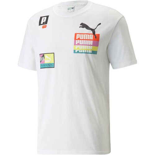 Puma Majice s kratkimi rokavi Brand Love Multiplacement Bela Cene
