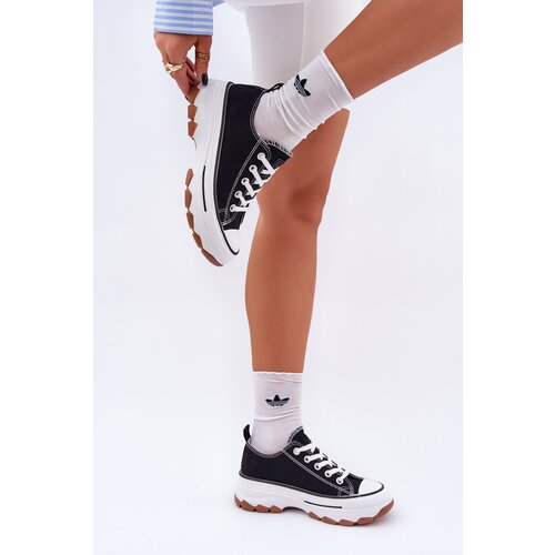 EVENTO PE1 Low Women's Sneakers On Platform Black Aradwin Cijene