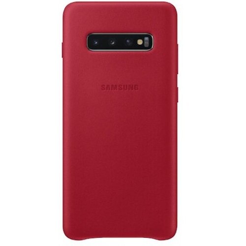 Samsung original usnjen ovitek ef-vg975lre za galaxy s10 plus g975 - zaščita zadnjega dela - rdeč Cene