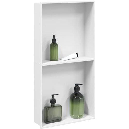 vidaXL Niša za tuš mat bijela 32x62x9 cm nehrđajući čelik Cijene