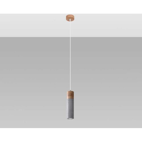  Sollux SL.0965 - Luster na sajli ZANE 1xGU10/40W/230V beton/drvo Slike