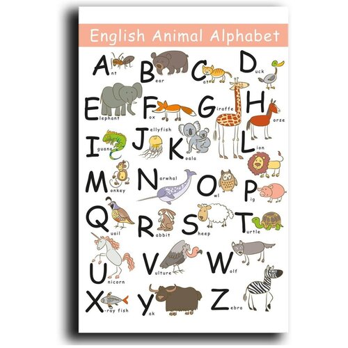 Wallity Dječja slika 45x70 cm Alphabet - Cijene