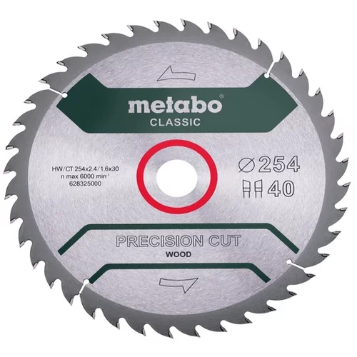 Metabo list žage Precision Cut Classic 254x30 40WZ 20° /B, 628326000