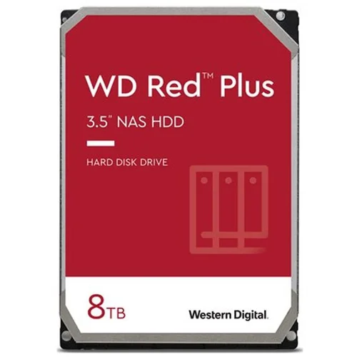 Western Digital HDD WD Red Plus 8TB SATA 6Gb/s HDD Desktop, WD80EFPX