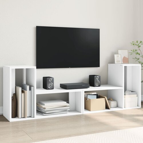  The Living Store TV omarica 2 kosa bela 75x30x50 cm inženirski les - TV Omarica, (21555425) Slike