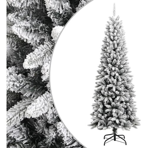 vidaXL Umetna novoletna jelka s snegom 210 cm PVC in PE Cene