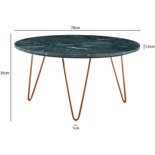 Livetastic Klubska Miza Marble, Marmor, Zelena Slike