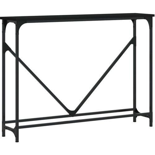  Konzolni stol crni 102 x 22 5 x 75 cm od konstruiranog drva Slike