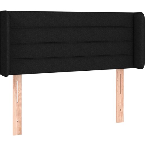 VidaXL Vzglavje z u&amp;scaron;esi črno 93x16x78/88 cm blago, (20793603) Slike