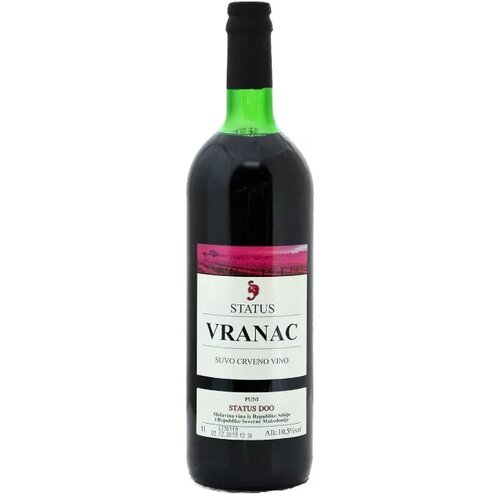 Nepoznato Crno vino STATUS Vranac 1l Cene