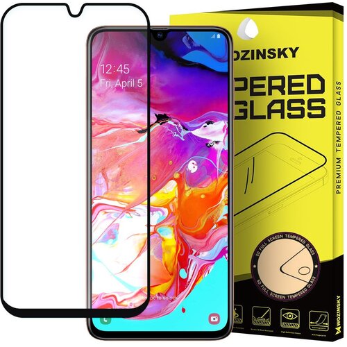  Kaljeno steklo, za&scaron;čita zaslona s polnim lepilom in ohi&scaron;jem v okvirju za Samsung Galaxy A70, črna Cene