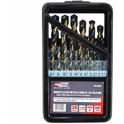 Awtools Metal HSS M2 Drill. 25 psov / 1,0-13,0 mm/ Premium, (21105769) Slike