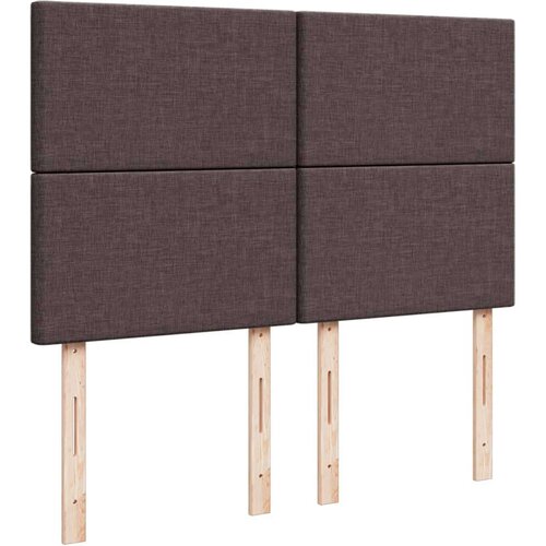 VidaXL Krevet s oprugama i madracem tamnosmeđi 140 x 190 cm od tkanine Slike