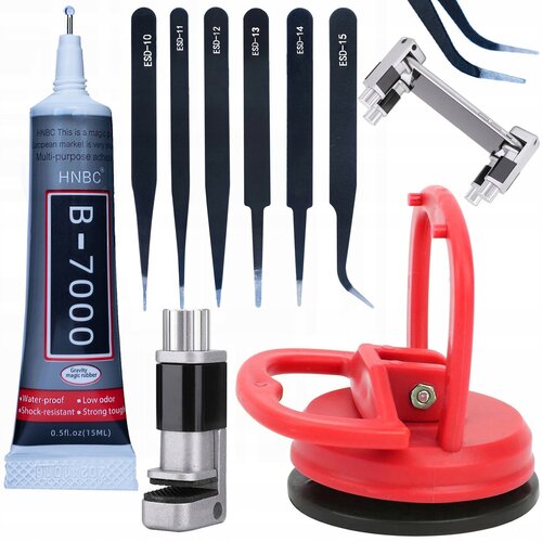 Rosfix sesalna naprava za LCD zaslone 55mm + lepilo B-7000 15ml + držalo za LCD zaslone + komplet 6 natančnih pincet, (21746352) Cene