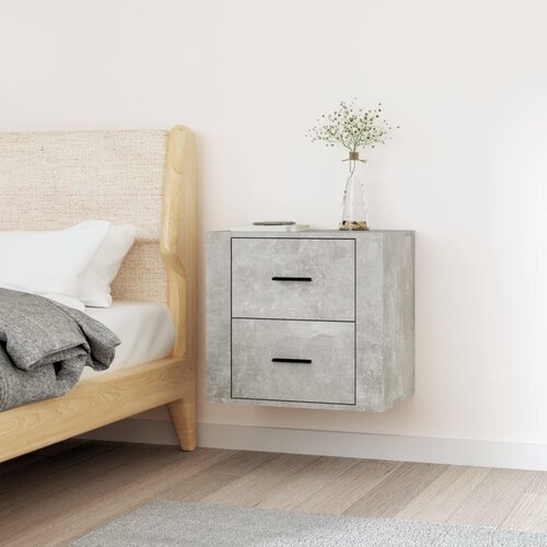 vidaXL Stenska nočna omarica betonsko siva 50x36x47 cm Cene