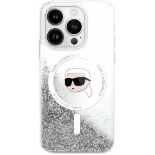 Karl Lagerfeld OVITEK Z TEKOČIMI BLEŠČICAMI KARL HEAD OVITEK ZA MAGSAFE ZA IPHONE 16 PRO, (21897135) Cene