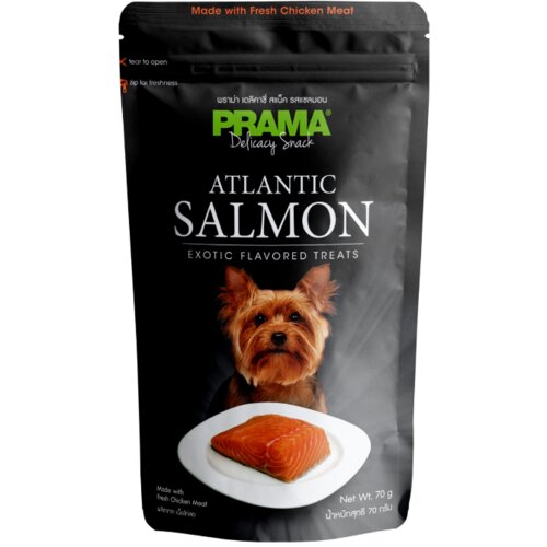 Prama pribolj&scaron;ek za pse Delicacy atlantski losos 70 g Cene