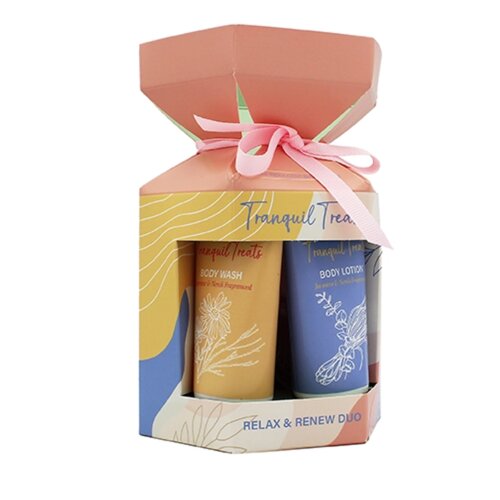 The Indulgent Bathing Co. Tranquil Treats SET (Wash 50ml + BL 50ml + Sponge) Slike