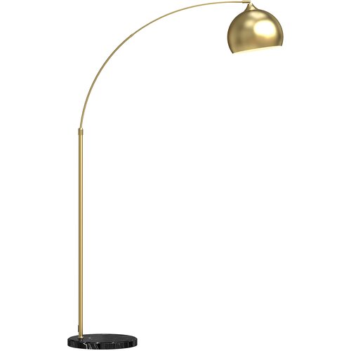 HOMCOM stoječa svetilka kovina 110&ndash;115D x 30&Scaron; x 170&ndash;180V cm zlato, (5000242746) Cene