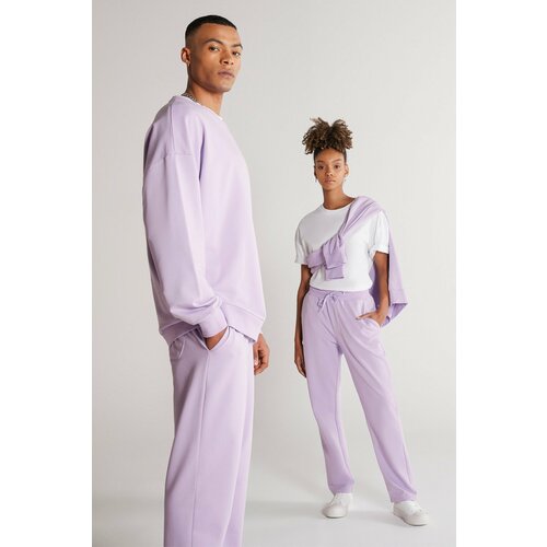 AC&Co / Altınyıldız Classics Unisex Lilac Standard Fit Normal Cut, Flexible Cotton Sweatpants with Pockets. Slike