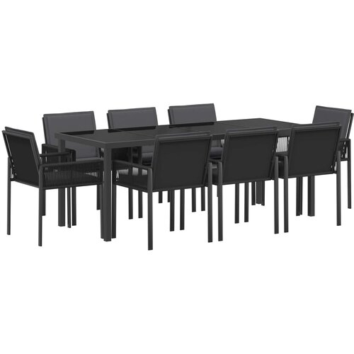  Vrtni set za objed 25 kom. Crna poliratan Cijene