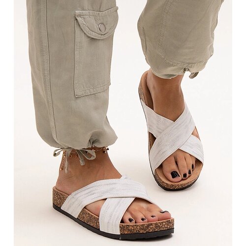 Gemre Ribera glossy cork-soled slippers Cene