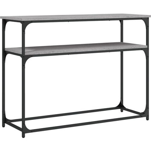 Maison Chic konzolna miza - miza ob steni siva sonoma 100x35,5x75 cm inženirski les, (21786134) Slike