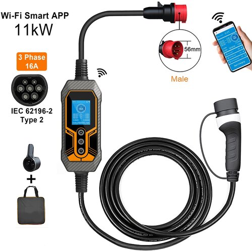  punjač za ev type 2 smart -11kW- 16A (trofazni) No.8 Cene