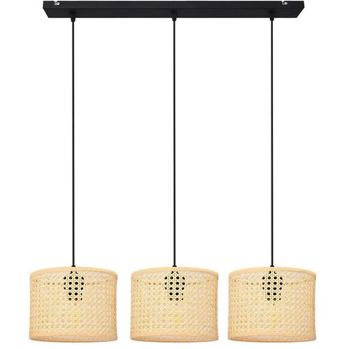  Luster na sajli ALBA 3xE27/15W/230V ratan/crna Cene