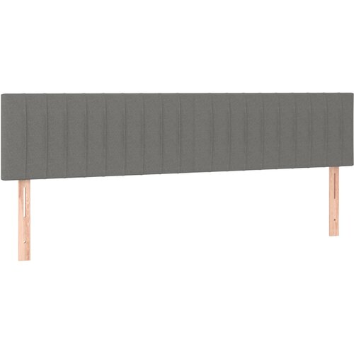 Maison Chic Posteljno vzglavje - Vzglavna omarica 2 kosa temno siv 100x5x78/88 cm blago, (22077930) Slike