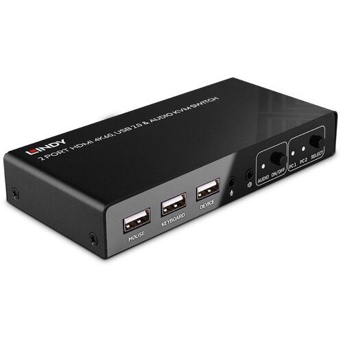 Lindy 2 Port HDMI 4K60, USB 2.0 and Audio KVM Switch Slike