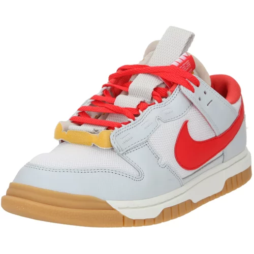 Nike Sportswear Niske tenisice 'Dunk' svijetlosiva / crvena / bijela