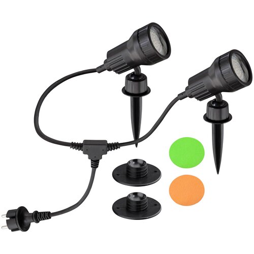 Starlux vrtni led reflektor (s 2 žarulje, 6 w, 2 x &amp;scaron;tap za zabijanje u zemlju, IP44, led) Slike