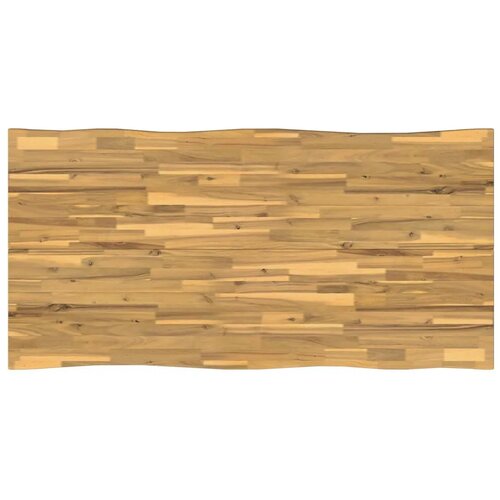  Stol za blagovanje s prirodnim rubom 160 x 70 x 75 cm Bijela - Bijela 160 x 70 x 75 cm Živi rub Slike