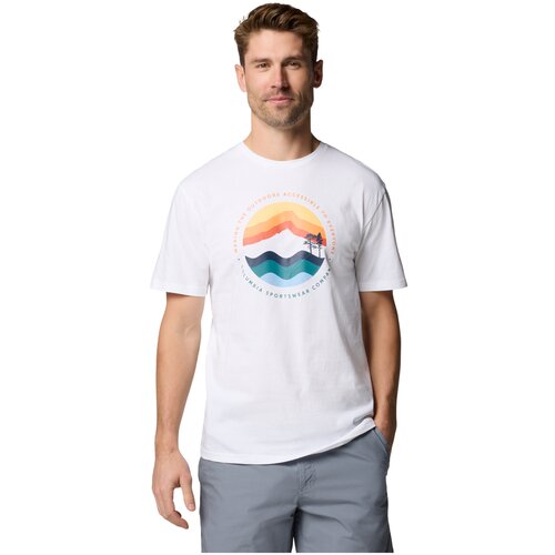 Columbia Majice s kratkimi rokavi Path Lake II Graphic Tee Bela Slike