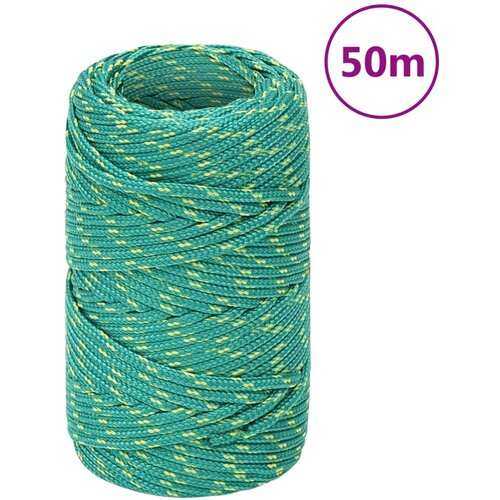 VidaXL Brodski konop zeleni 2 mm 50 m od polipropilena Slike